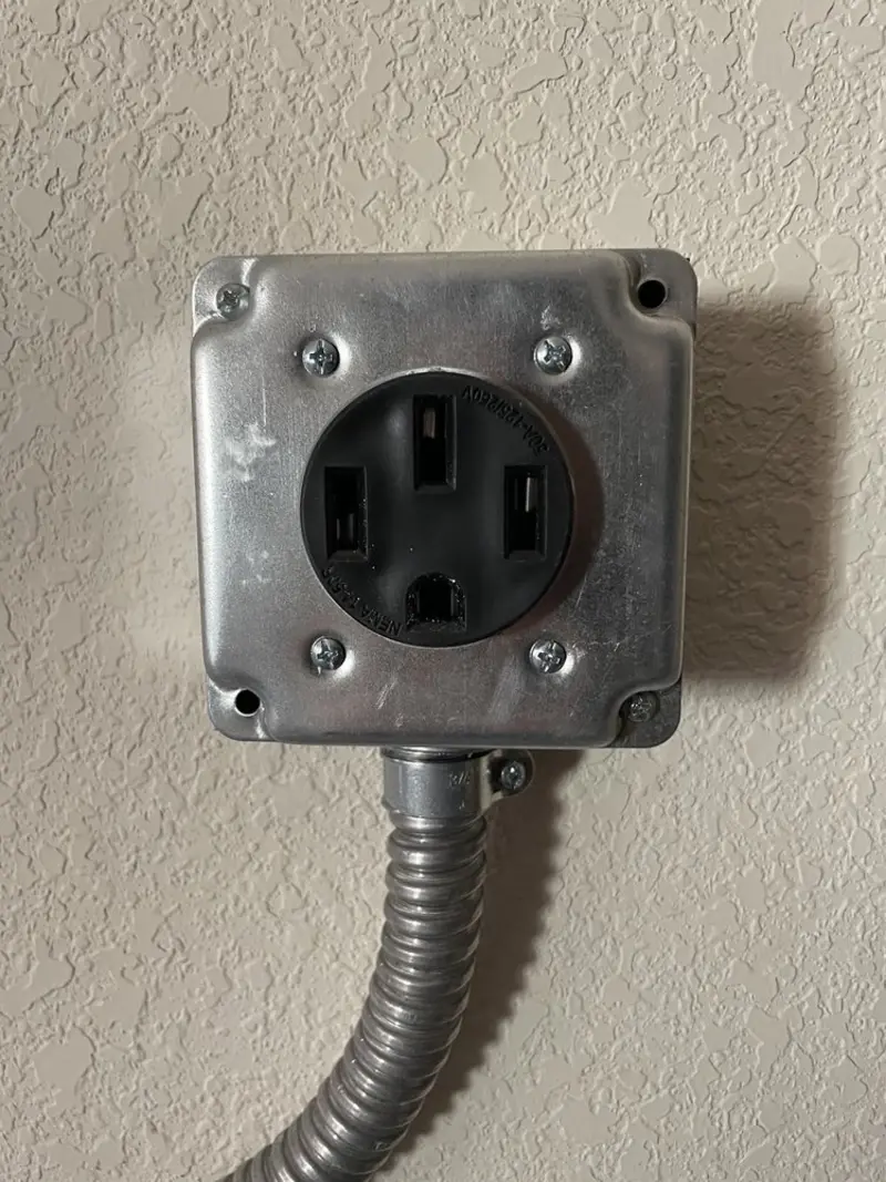 NEMA 14-50 outlet installed for Smart Home Electrical in Holloman AFB